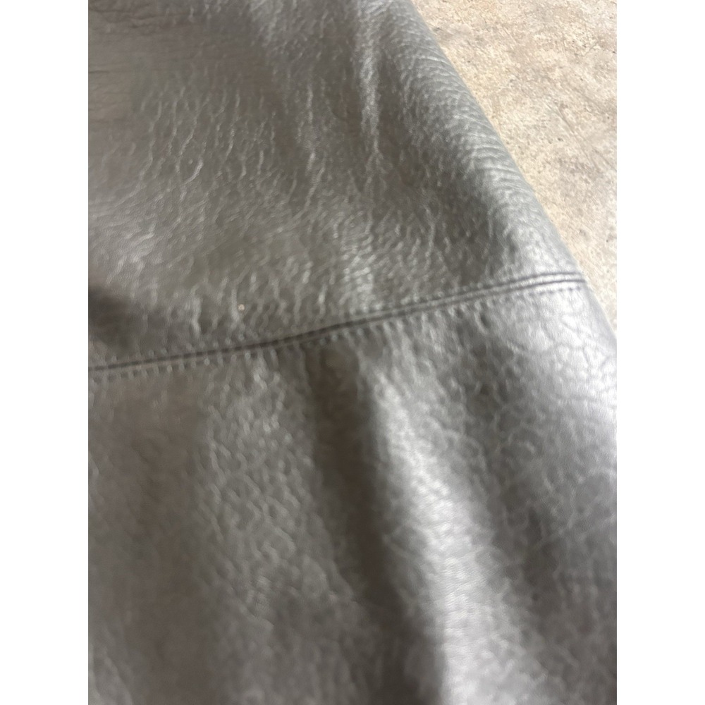 Maglia Vintage Dark Gray Leather Midi Pencil Skirt Size 8 USA Made - Picture 4 of 10